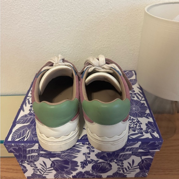 CHLOÉ- Multicolor Lauren Sneakers, Suede and Leather, Used well. SIZE EU 38 - Picture 7 of 8